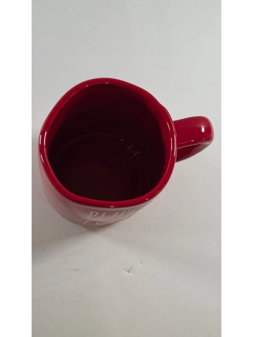 RAE DUNN PUPPY LOVE DOGGIE DOG RED COFFEE CERAMIC MUG CUP WOOF ARTISAN